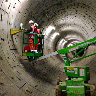 Overvågningsløsninger til landmålere i forbindelse med tunnelarbejde